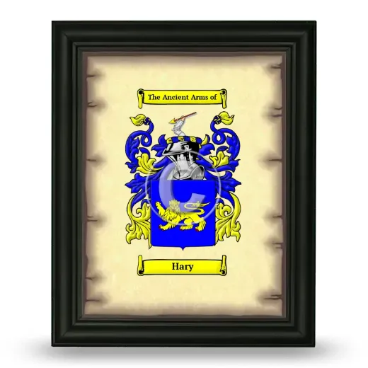 Hary Coat of Arms Framed - Black