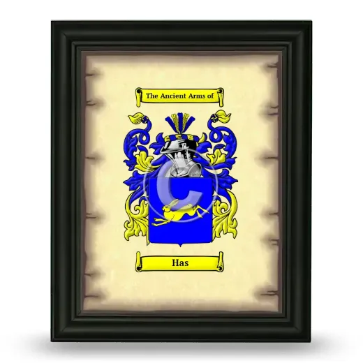 Has Coat of Arms Framed - Black