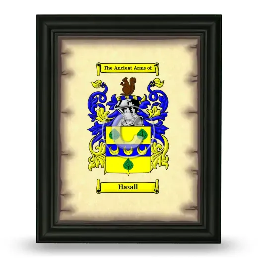 Hasall Coat of Arms Framed - Black
