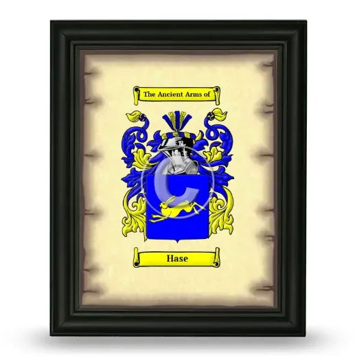 Hase Coat of Arms Framed - Black