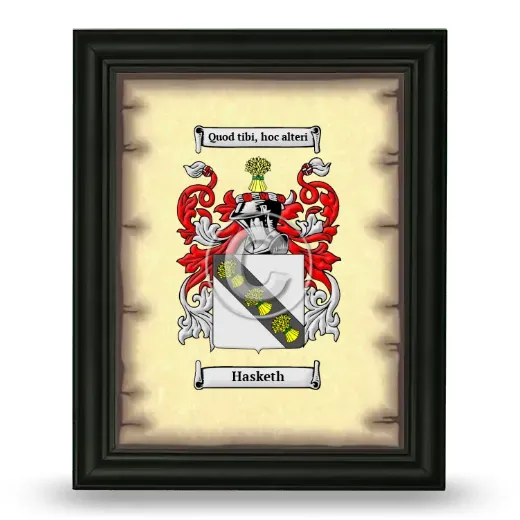 Hasketh Coat of Arms Framed - Black