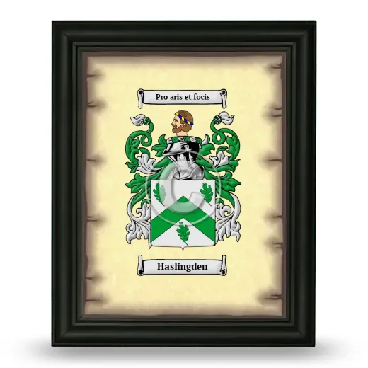 Haslingden Coat of Arms Framed - Black