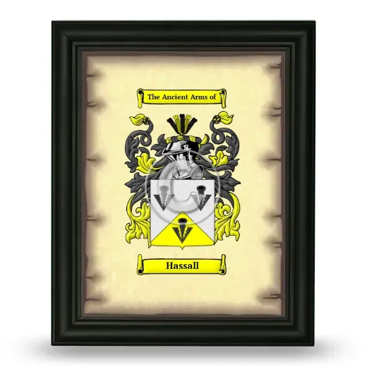 Hassall Coat of Arms Framed - Black