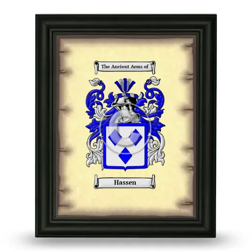 Hassen Coat of Arms Framed - Black