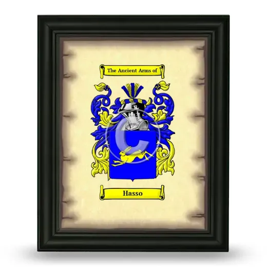 Hasso Coat of Arms Framed - Black