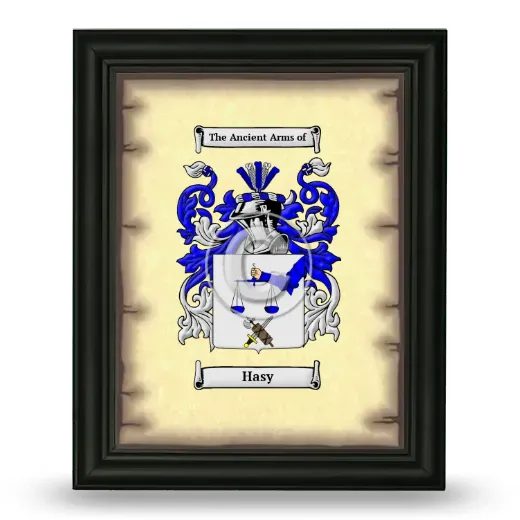 Hasy Coat of Arms Framed - Black