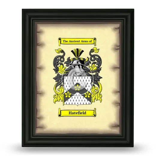 Hatefield Coat of Arms Framed - Black