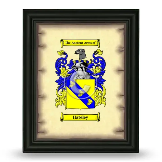 Hateley Coat of Arms Framed - Black