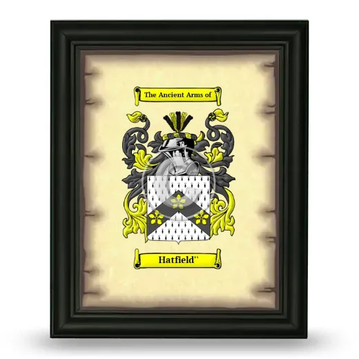 Hatfield'' Coat of Arms Framed - Black