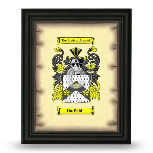 Hatfield-- Coat of Arms Framed - Black