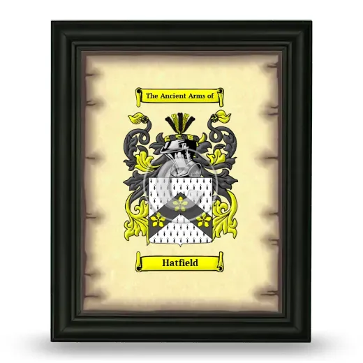 Hatfield Coat of Arms Framed - Black