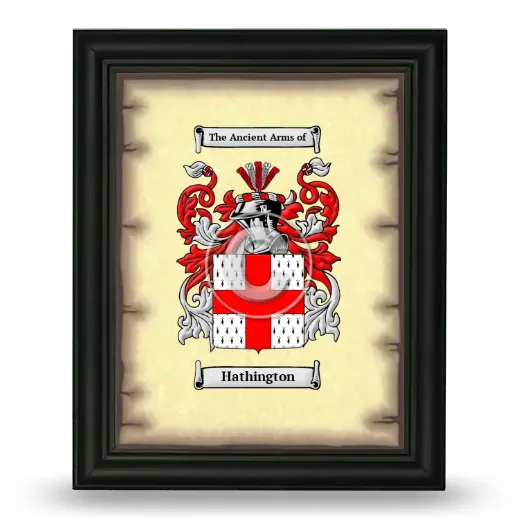 Hathington Coat of Arms Framed - Black