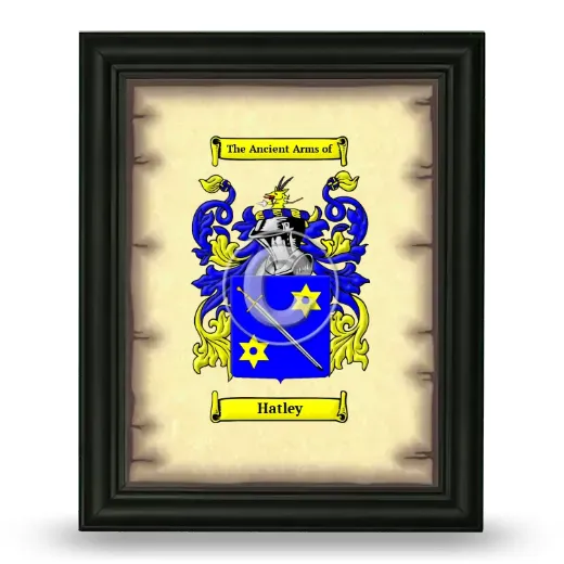 Hatley Coat of Arms Framed - Black