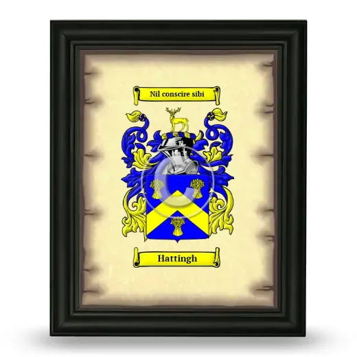 Hattingh Coat of Arms Framed - Black