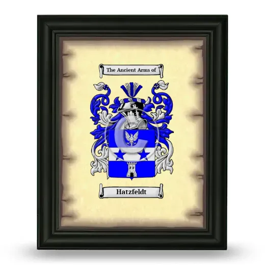 Hatzfeldt Coat of Arms Framed - Black