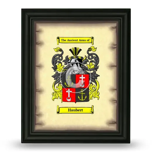 Haubert Coat of Arms Framed - Black