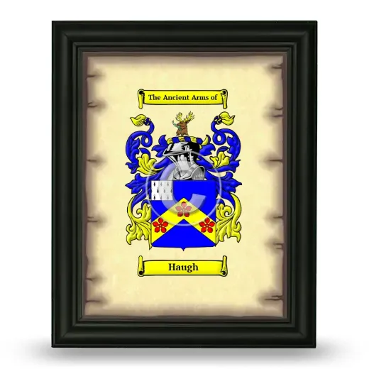 Haugh Coat of Arms Framed - Black