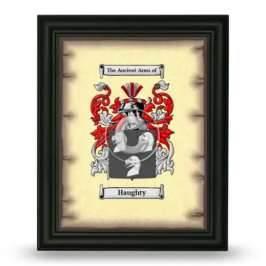 Haughty Coat of Arms Framed - Black