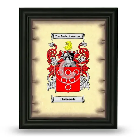 Havenals Coat of Arms Framed - Black