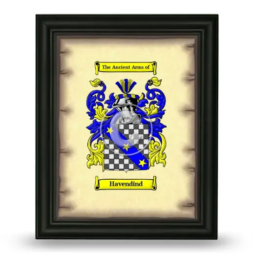 Havendind Coat of Arms Framed - Black