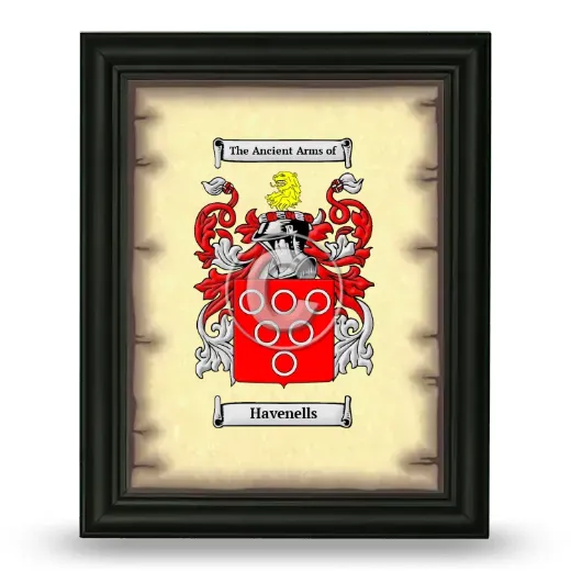 Havenells Coat of Arms Framed - Black