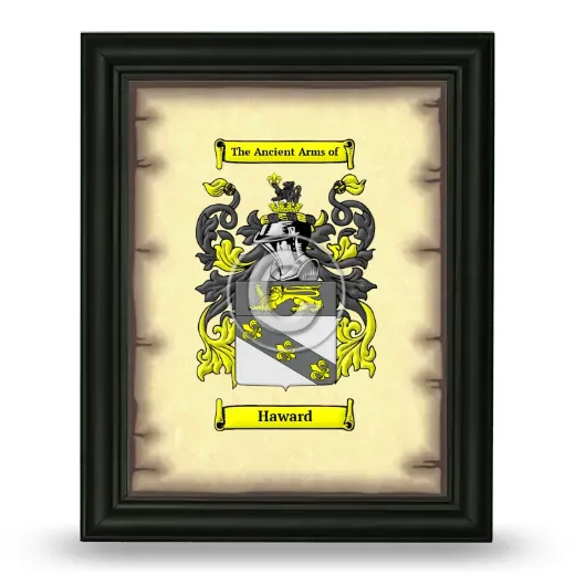 Haward Coat of Arms Framed - Black