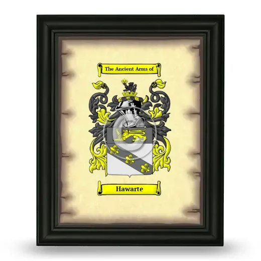 Hawarte Coat of Arms Framed - Black