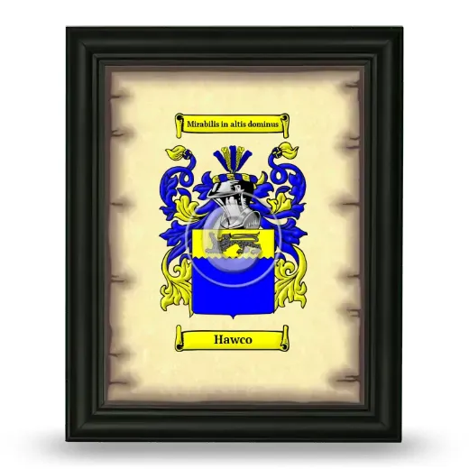 Hawco Coat of Arms Framed - Black