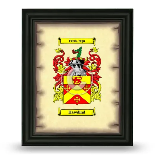 Hawdind Coat of Arms Framed - Black