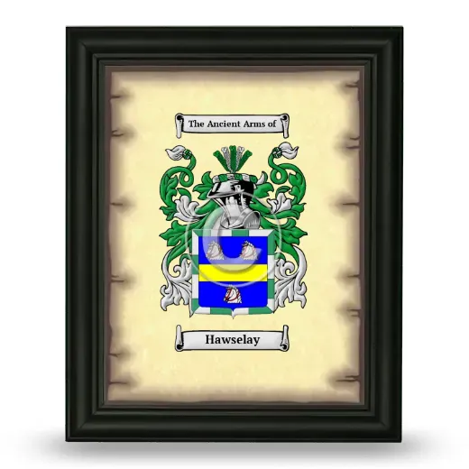 Hawselay Coat of Arms Framed - Black