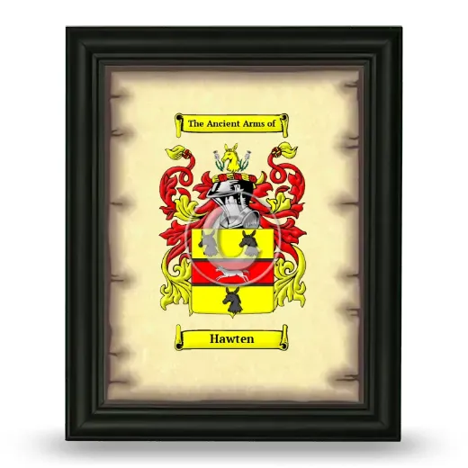 Hawten Coat of Arms Framed - Black