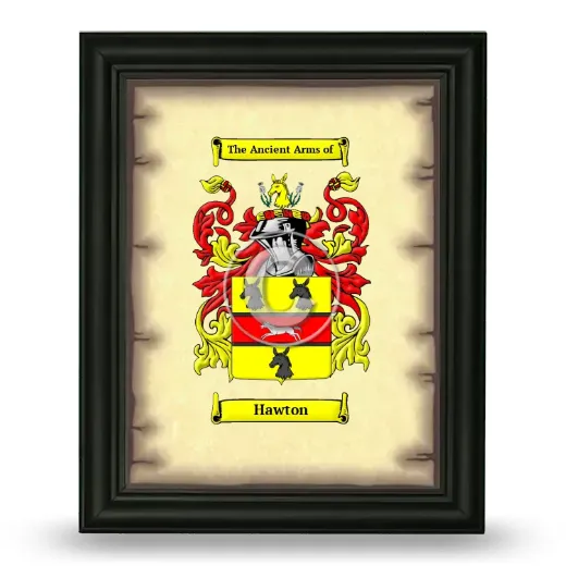 Hawton Coat of Arms Framed - Black