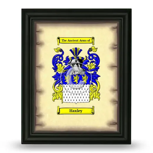 Haxley Coat of Arms Framed - Black