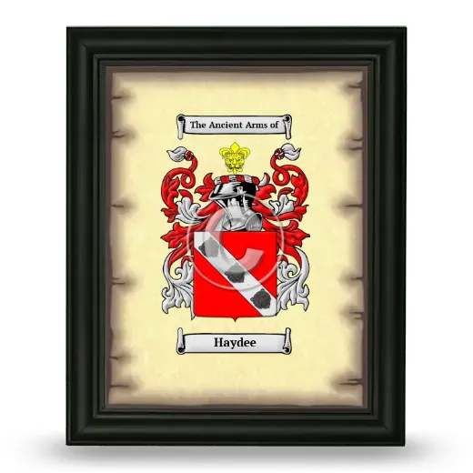 Haydee Coat of Arms Framed - Black