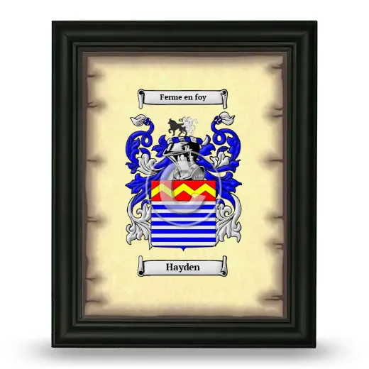 Hayden Coat of Arms Framed - Black