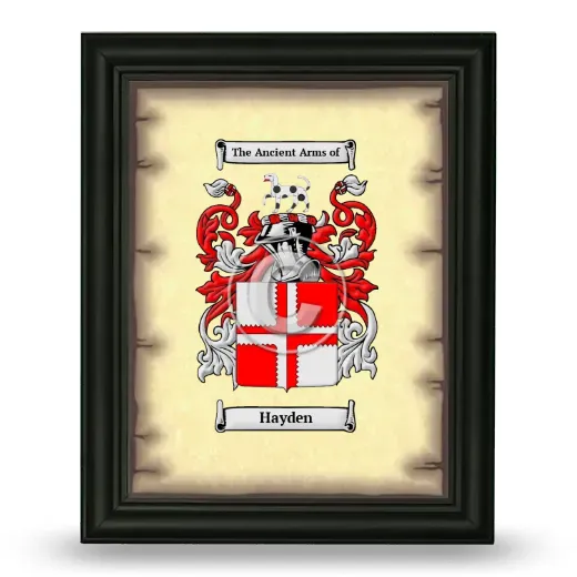 Hayden Coat of Arms Framed - Black