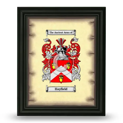 Hayfield Coat of Arms Framed - Black