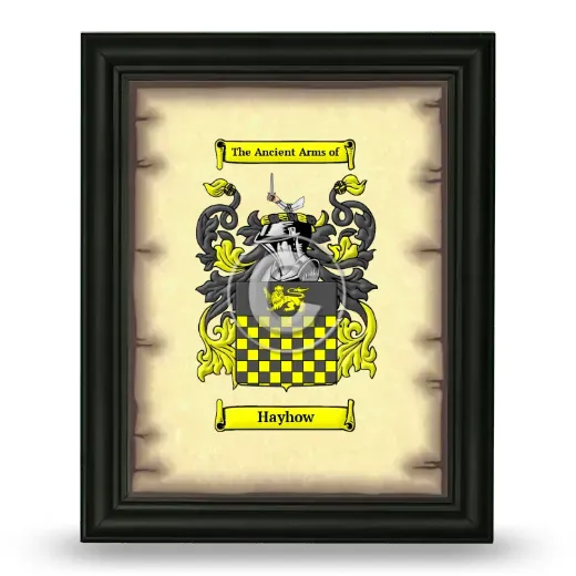 Hayhow Coat of Arms Framed - Black