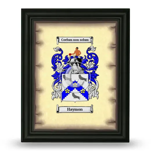 Haymon Coat of Arms Framed - Black