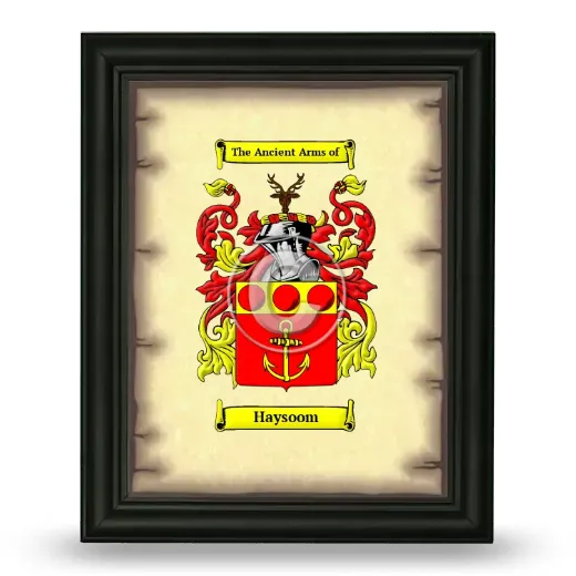 Haysoom Coat of Arms Framed - Black