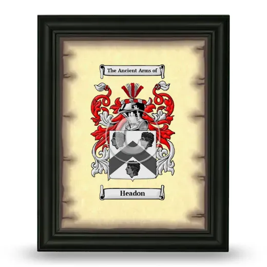 Headon Coat of Arms Framed - Black