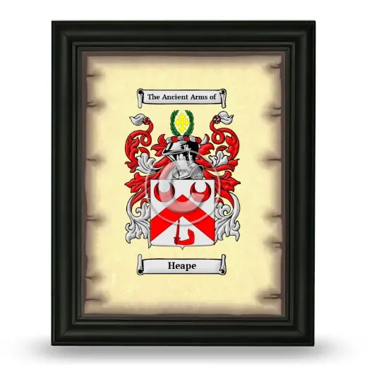 Heape Coat of Arms Framed - Black