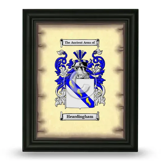 Heardingham Coat of Arms Framed - Black