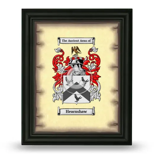 Hearnshaw Coat of Arms Framed - Black