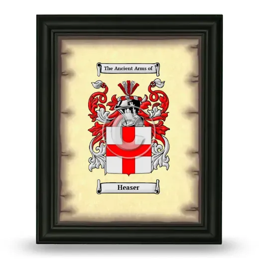 Heaser Coat of Arms Framed - Black