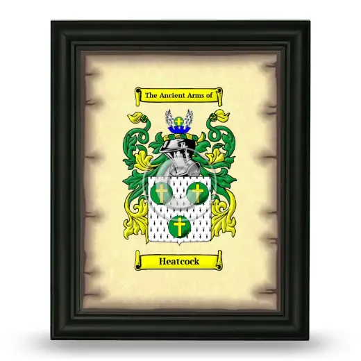 Heatcock Coat of Arms Framed - Black