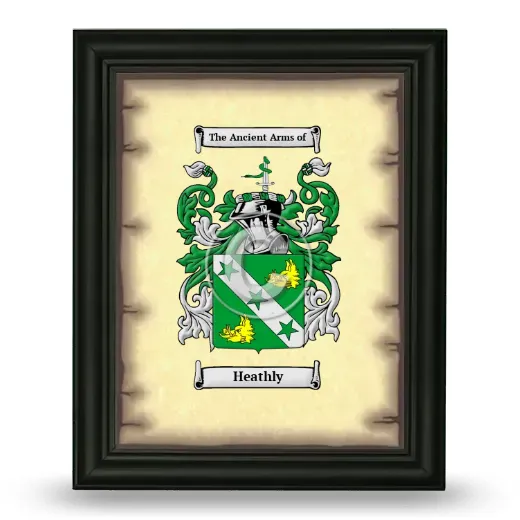 Heathly Coat of Arms Framed - Black