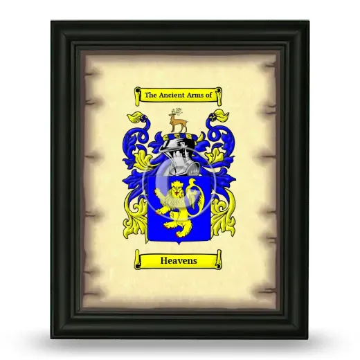 Heavens Coat of Arms Framed - Black