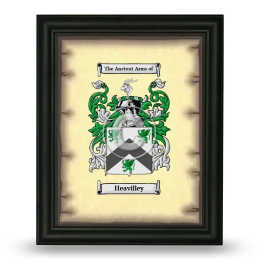 Heavilley Coat of Arms Framed - Black