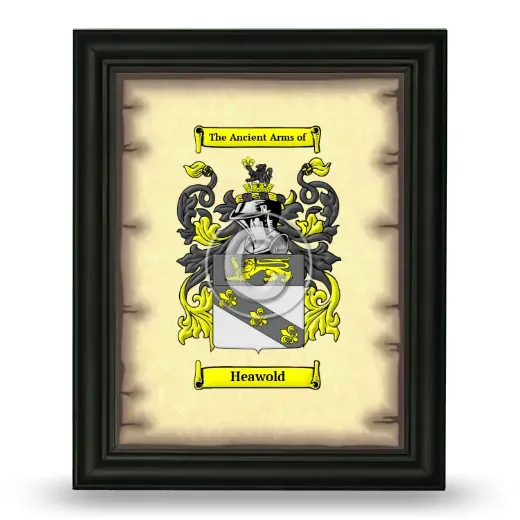 Heawold Coat of Arms Framed - Black